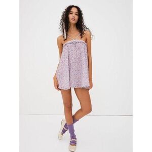 For Love And Lemons Purple Floral Mini Dress- NWT